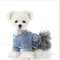 Ultimo popolare abito per cani jean abito da pet bobble abito